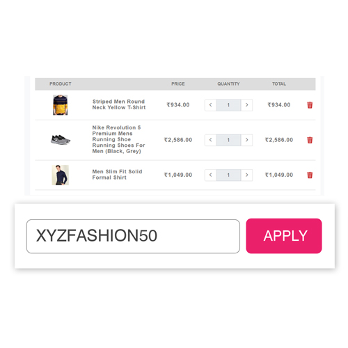 Support sales by Promo codes with VistaShopee